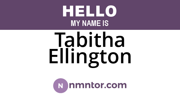Tabitha Ellington