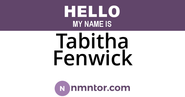 Tabitha Fenwick
