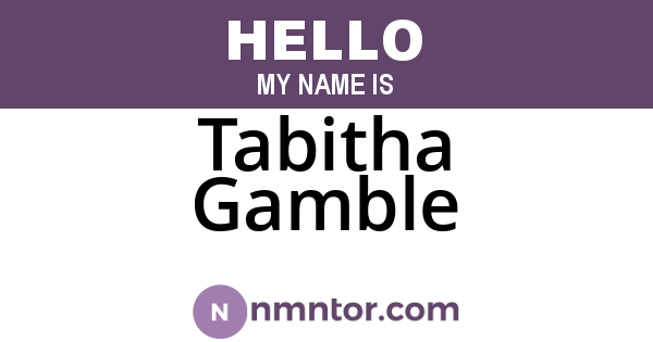Tabitha Gamble