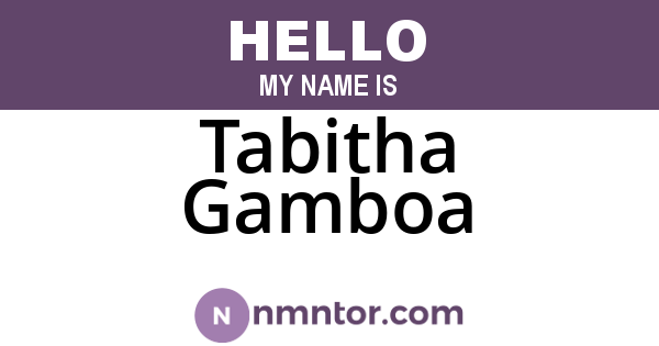 Tabitha Gamboa