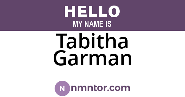 Tabitha Garman