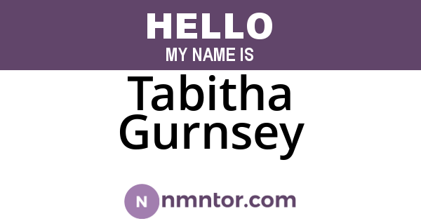 Tabitha Gurnsey