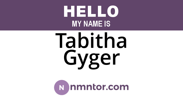 Tabitha Gyger