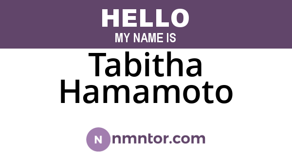 Tabitha Hamamoto