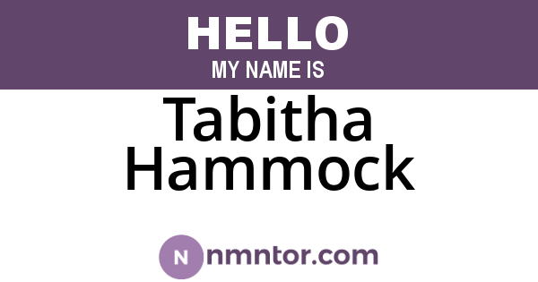 Tabitha Hammock