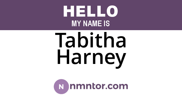 Tabitha Harney