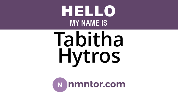 Tabitha Hytros