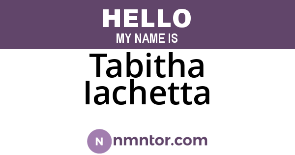 Tabitha Iachetta