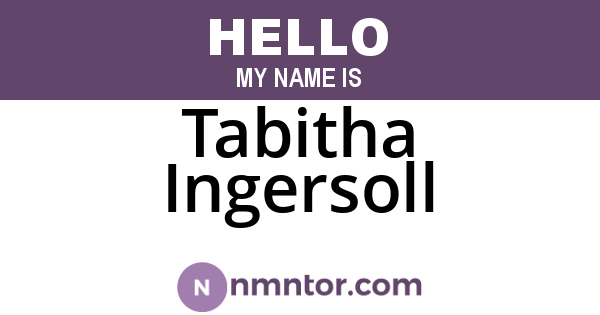Tabitha Ingersoll