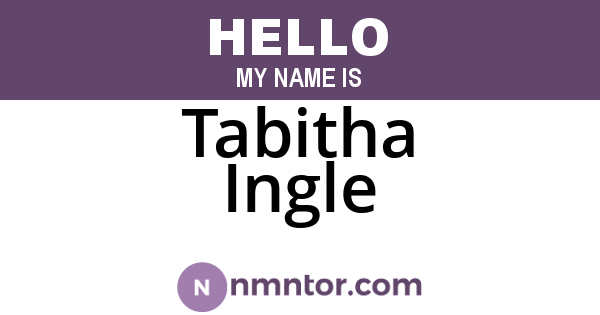 Tabitha Ingle