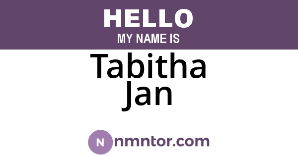 Tabitha Jan