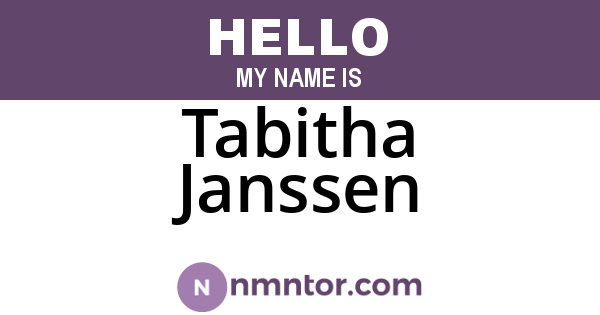 Tabitha Janssen