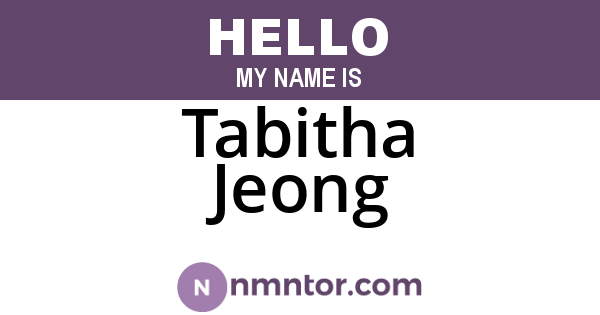 Tabitha Jeong