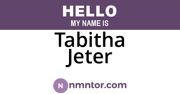 Tabitha Jeter