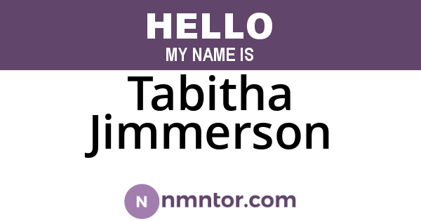 Tabitha Jimmerson