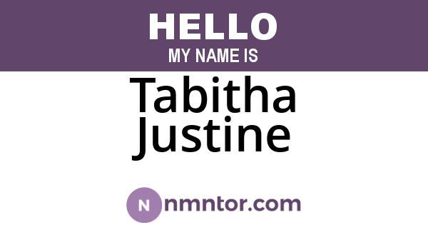 Tabitha Justine