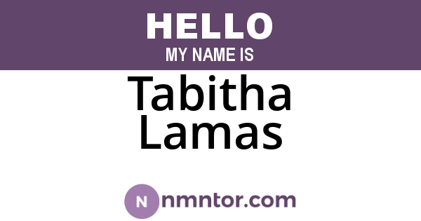Tabitha Lamas