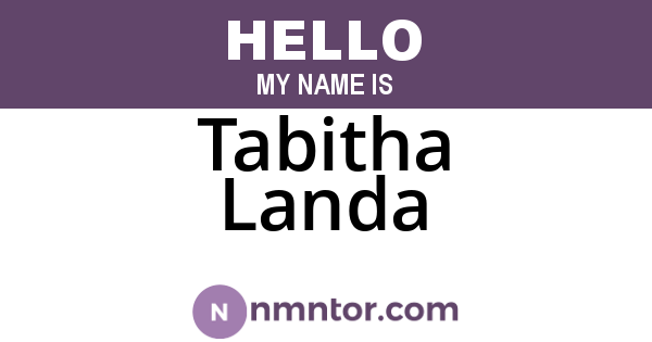 Tabitha Landa