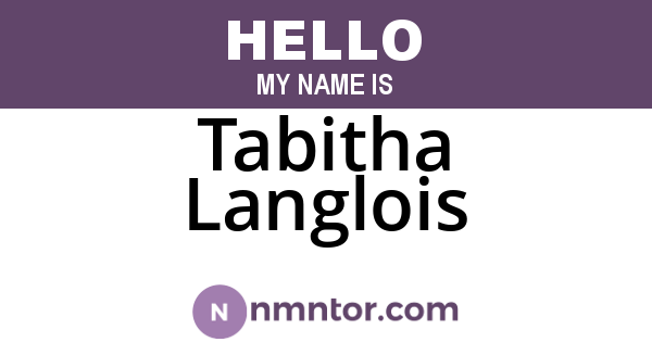 Tabitha Langlois