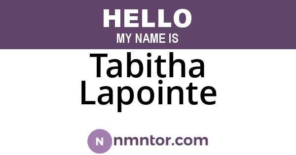 Tabitha Lapointe