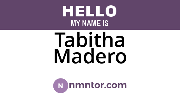 Tabitha Madero
