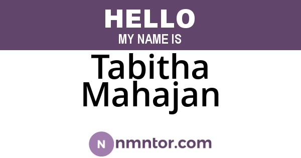 Tabitha Mahajan
