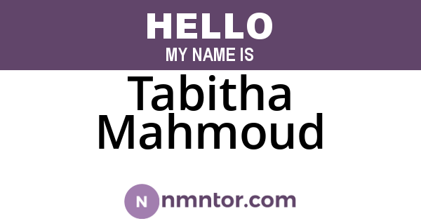 Tabitha Mahmoud