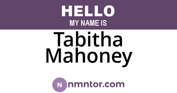 Tabitha Mahoney
