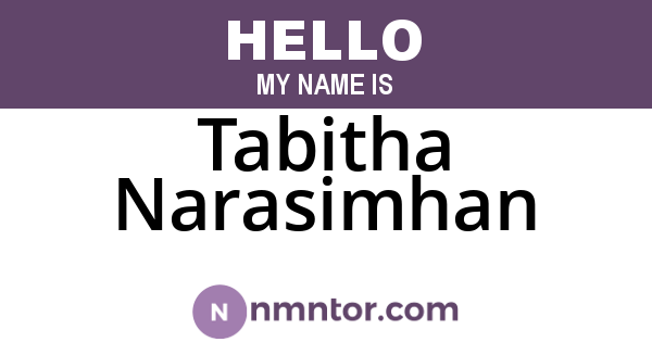 Tabitha Narasimhan