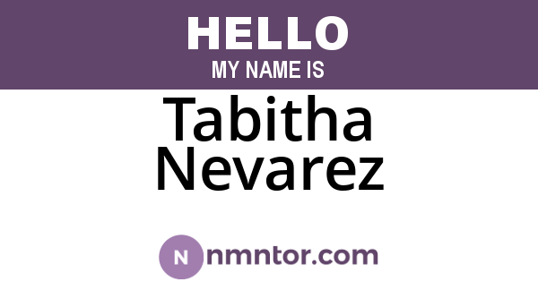 Tabitha Nevarez