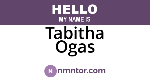 Tabitha Ogas