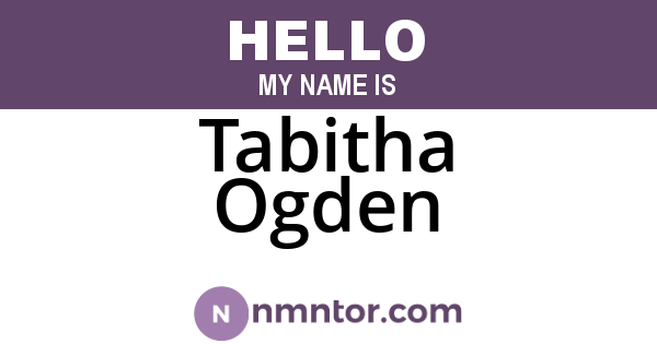 Tabitha Ogden