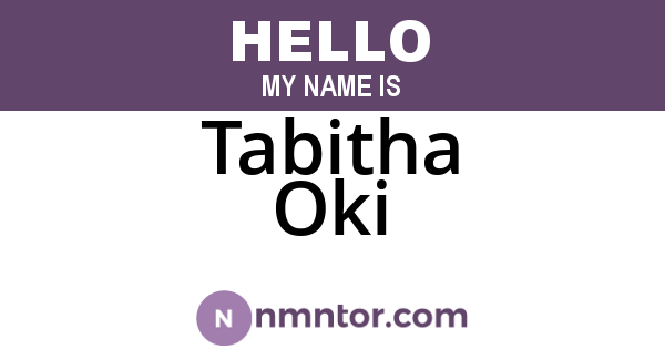Tabitha Oki
