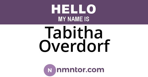 Tabitha Overdorf