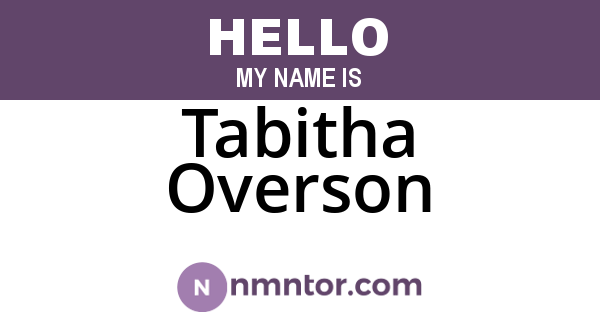 Tabitha Overson