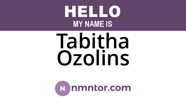 Tabitha Ozolins