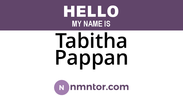 Tabitha Pappan