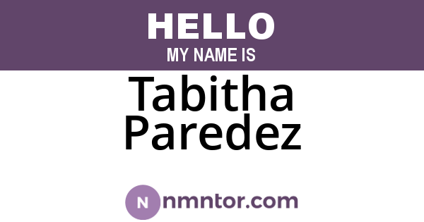 Tabitha Paredez