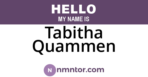 Tabitha Quammen