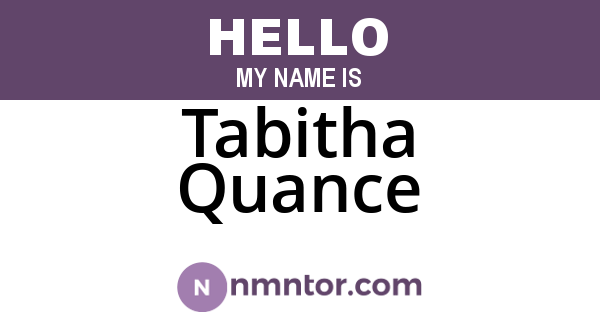 Tabitha Quance