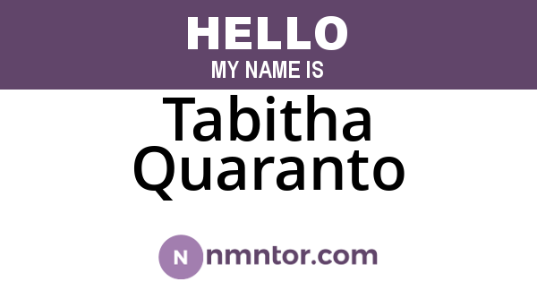 Tabitha Quaranto
