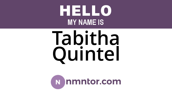 Tabitha Quintel