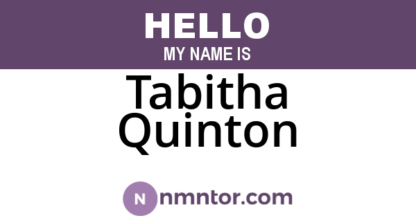 Tabitha Quinton