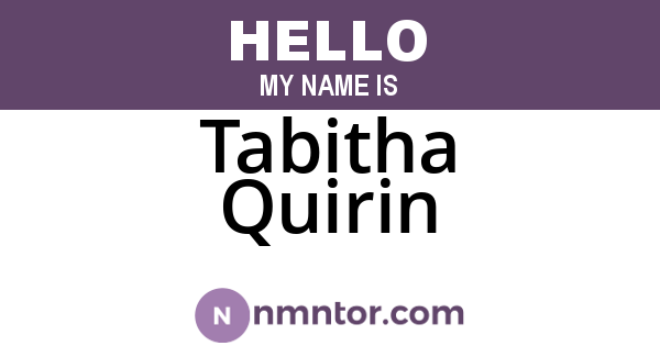 Tabitha Quirin