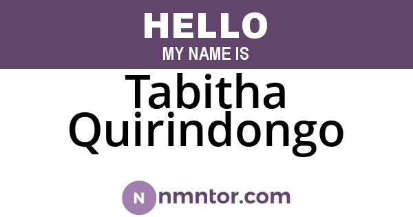 Tabitha Quirindongo