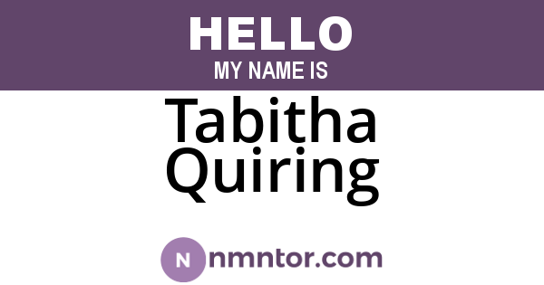 Tabitha Quiring