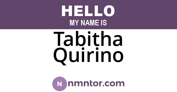 Tabitha Quirino