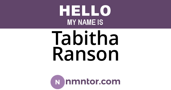 Tabitha Ranson