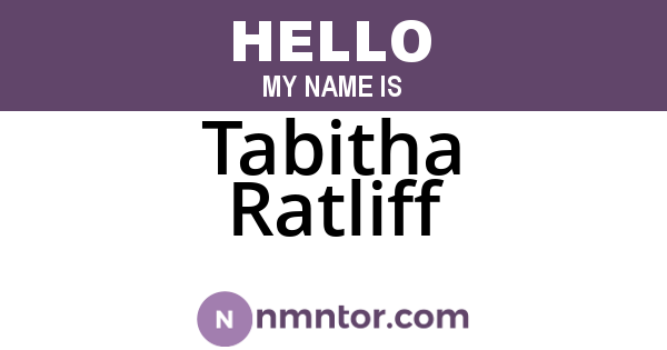 Tabitha Ratliff