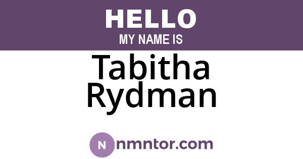 Tabitha Rydman